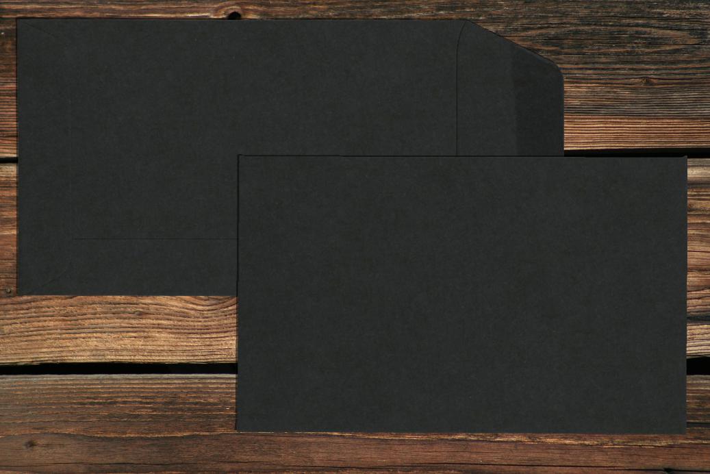 Versandtaschen 65x105 mm Nassklebend Schwarz 120 g/qm